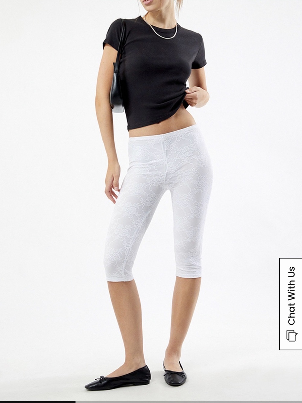 PacSun White Lace Capris